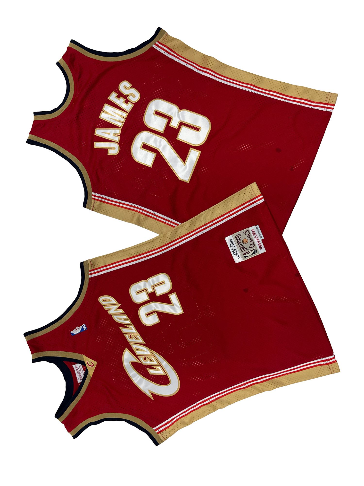 Men Cleveland Cavaliers #23 James Red Throwback NBA Jersey->cleveland cavaliers->NBA Jersey